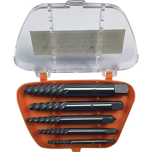 Drillco&reg; Screw Extractor Set with Drills, Carbide, 5 Pieces Equipment World