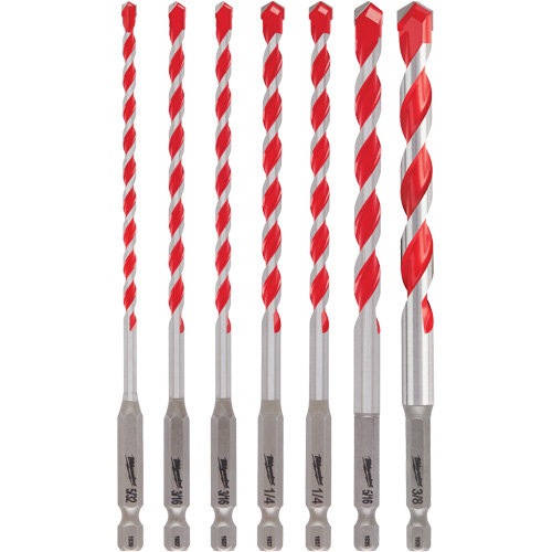 Jeu de forets pour perceuse &agrave; percussion Shockwave, 7 morceaux, Carbure Equipment World