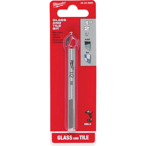 Glass & Tile Bit, 1/2", Carbide Equipment World