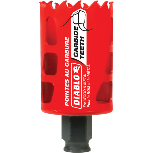 Scie cloche pour bois et m&eacute;tal, 1-3/4", Profondeur de la coupe 2-3/8", Carbure Equipment World