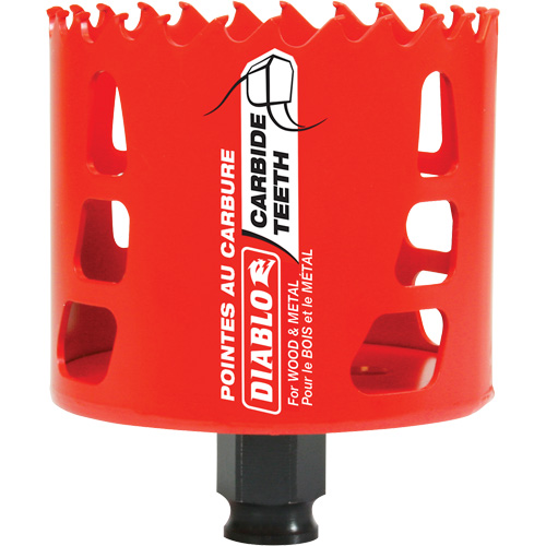 Wood & Metal Hole Saw, 3", 2-3/8" Depth of Cut, Carbide Equipment World