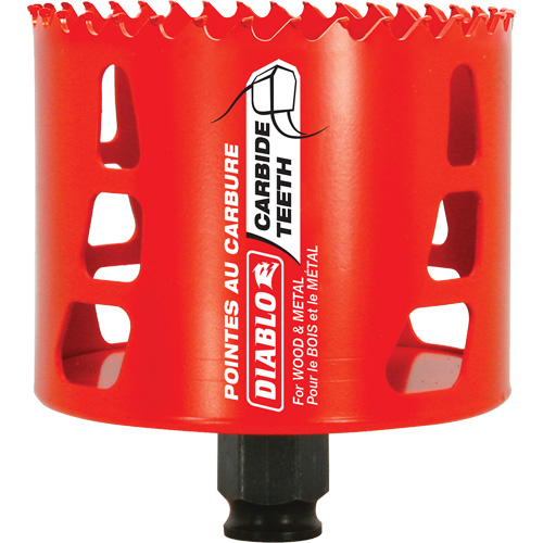 Scie cloche pour bois et m&eacute;tal, 3-1/4", Profondeur de la coupe 2-3/8", Carbure Equipment World