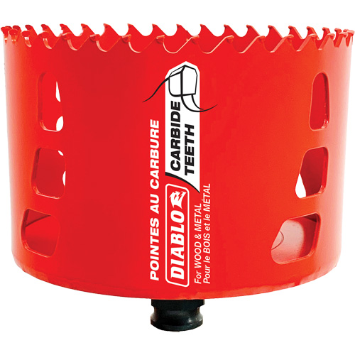 Wood & Metal Hole Saw, 4", 2-3/8" Depth of Cut, Carbide Equipment World