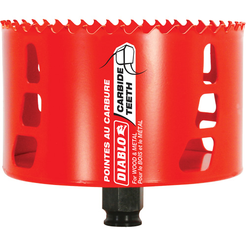 Scie cloche pour bois et m&eacute;tal, 4-1/4", Profondeur de la coupe 2-3/8", Carbure Equipment World