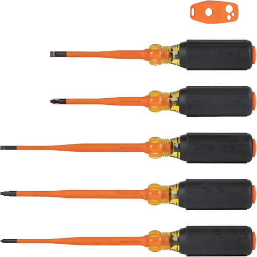 Slim-Tip Insulated Screwdriver Set, 1000 V, 6 Pcs Equipment World