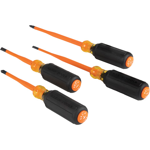 Slim-Tip Insulated Screwdriver Set, 1000 V, 4 Pcs Equipment World