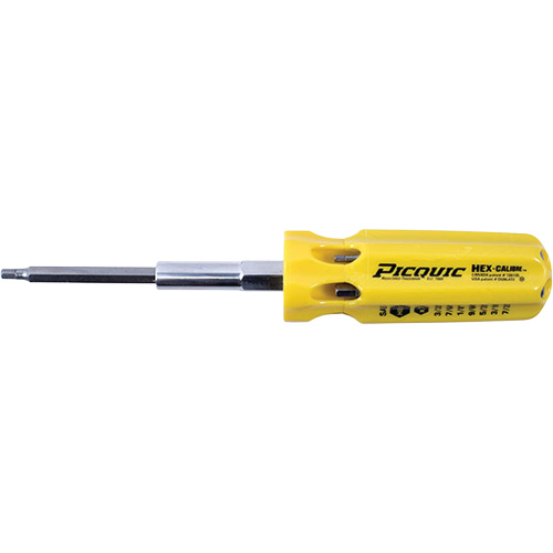 Hex-Calibre SAE Multi-Bit Screwdriver, Plastic Handle Equipment World