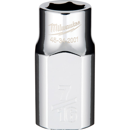 SAE Socket with Four Flat Sides, 7/16", 1/2" Drive, 6 Points Equipment World