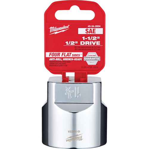 SAE Socket with Four Flat Sides, 1-1/2", 1/2" Drive, 6 Points Equipment World