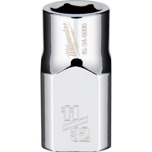 SAE Socket with Four Flat Sides, 11/32", 3/8" Drive, 6 Points Equipment World