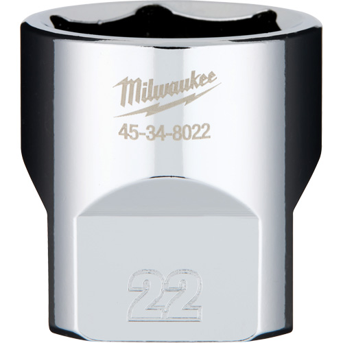 Metric Socket with Four Flat Sides, 22 mm, 3/8" Drive, 6 Points Equipment World