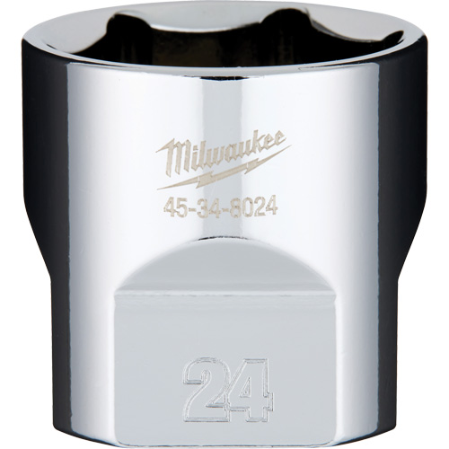 Metric Socket with Four Flat Sides, 24 mm, 3/8" Drive, 6 Points Equipment World