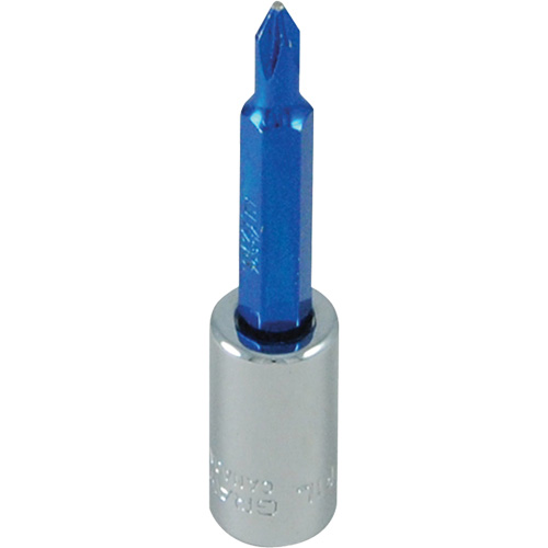 Blue Tip Screwdriver Bit, Phillips, #1, 1/4" Drive Equipment World