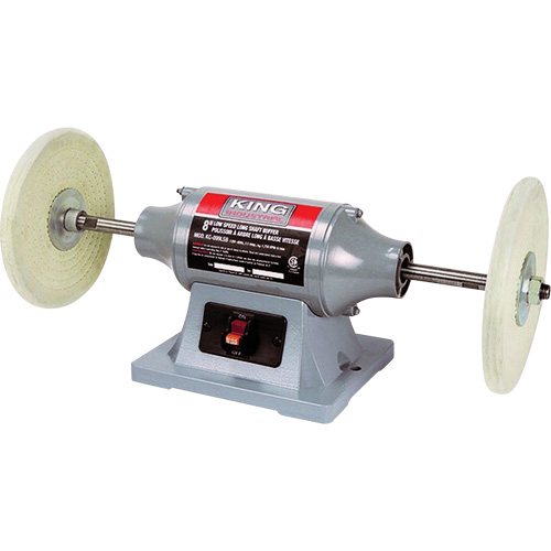 Low-Speed Long Shaft Buffer, 8" Pad, 120 V, 2.5 A, 1750 RPM Equipment World