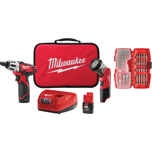 Screwdriver & Light Accessory Kit, Lithium-Ion, 12 V Equipment World