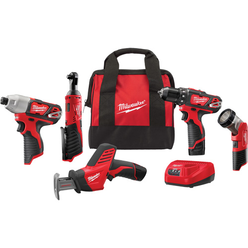 M12 5-Tool Combo Kit, Lithium-Ion, 12 V Equipment World