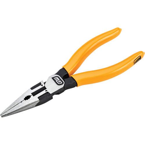 Pitbull Dipped Handle Long Nose Pliers, 6" L Equipment World