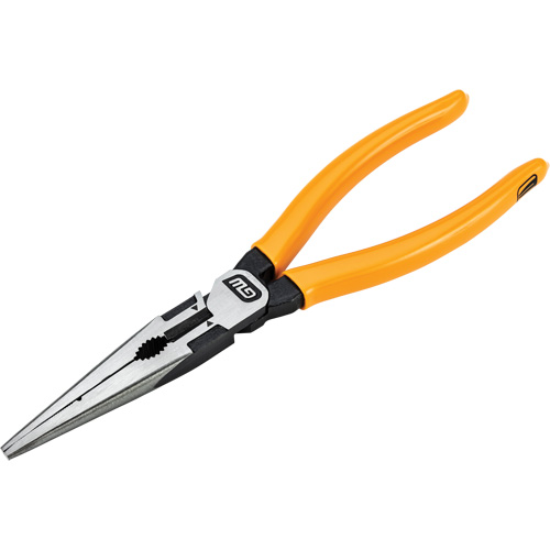 Pitbull Dipped Handle Long Nose Pliers, 8" L Equipment World