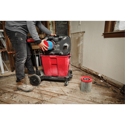 Large Wet/Dry Vacuum High-Efficiency Filter, Cartridge, Fits 12 US gal./9 US gal./6 US Gal. Equipment World