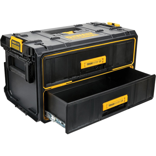 ToughSystem&reg; 2.0 Two-Drawer Unit, 12-1/3" x 12-3/5", Black/Yellow Equipment World