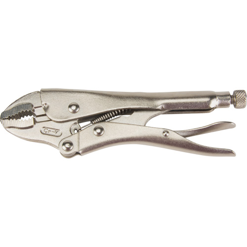 Locking Pliers with Wire Cutter, 7" Length, Curved Jaw Equipment World