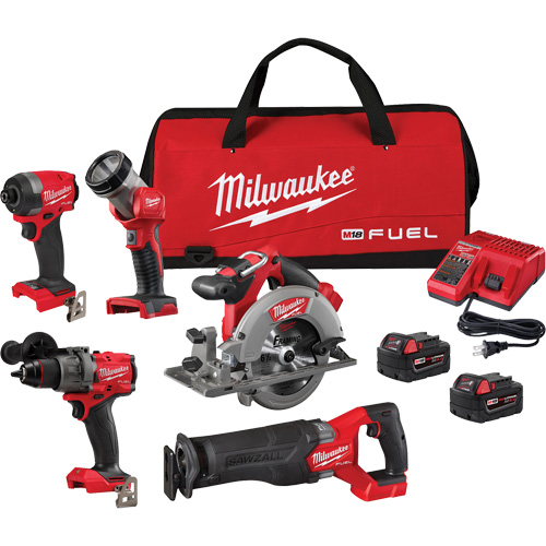 M18 Fuel 5-Tool Combo Kit, Lithium-Ion, 18 V Equipment World