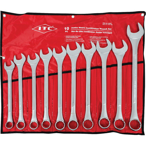 ICWJ-10M Jumbo Wrench Set, Combination, 10 Pieces, Metric Equipment World