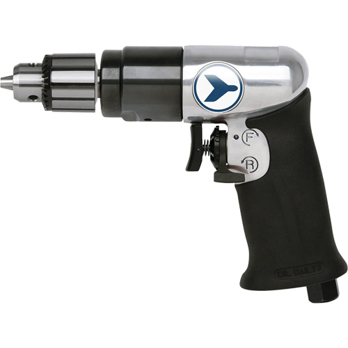 AD38VSRK Variable Speed Air Drill, 6 CFM, 1/4" NPT, 82 dBA, 3/8" Chuck, Keyed Equipment World
