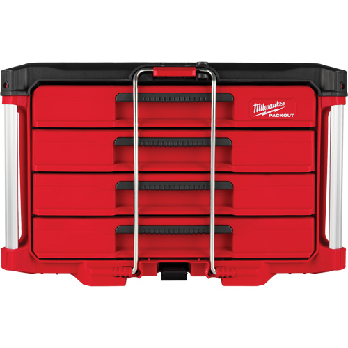 PackOut 4-Drawer Tool Box, 16-3/10" x 22-1/5" x 14-3/10", Red Equipment World