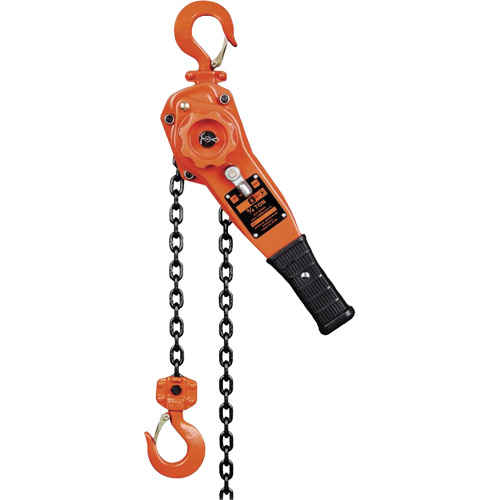 KLP Series Lever Chain Hoists, 5' Lift, 1500 lbs. (0.75 tons) Capacity, Steel Chain Equipment World
