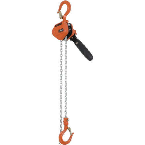 KLP-25-5 KLP Series Lever Chain Hoists, 5' Lift, 500 lbs. (0.25 tons) Capacity, Steel Chain Equipment World