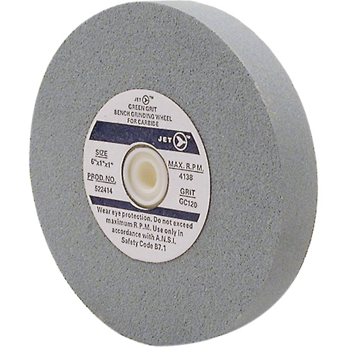GC675M Bench Grinding Wheels, 6" x 3/4", 1" Arbor, Silicon Carbide Equipment World