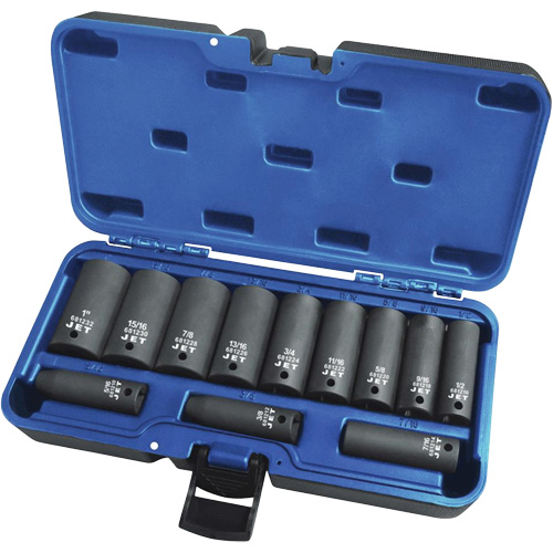 PS1238D Sockets - Sets, 12 Pcs, Impact, 3/8" Drive Size, Deep Equipment World