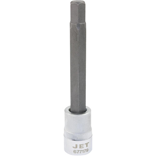 Extra-Long Bit Sockets, Hex, 8 mm x 4" L, 3/8" Drive Equipment World