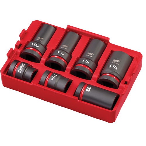 Packout Shockwave Impact Duty Metric & SAE Wheel Service Socket Set, 7 Pieces, 1" Drive Size Equipment World