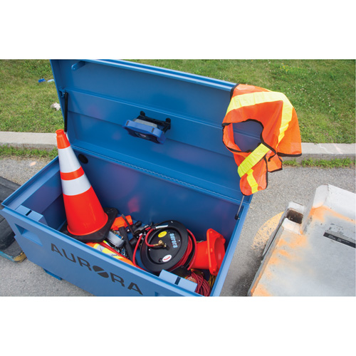 Jobsite Tool Box, 48" x 24" x 27-3/5", Steel, Blue Equipment World