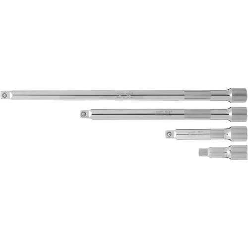 Drive Extension Set, 1/2" Drive, Chrome Finish, 4 Pcs Equipment World