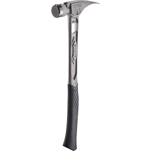TIBONE Milled Titanium Framing Hammer, 15 oz., Solid Steel Handle, 17-17/50" L Equipment World