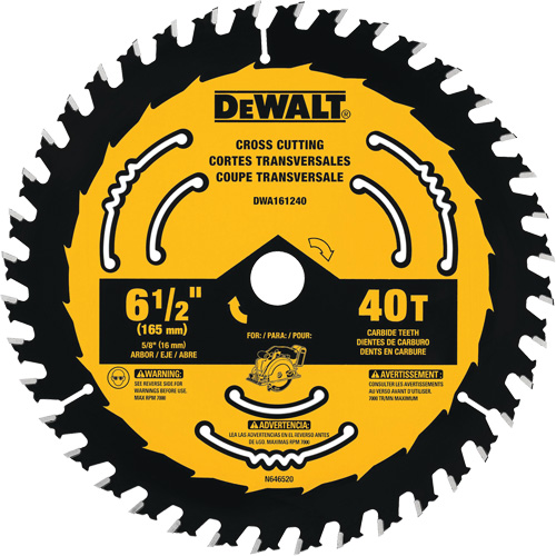 Circular Saw Blade, 6-1/2", 24 Teeth, Wood Use Equipment World