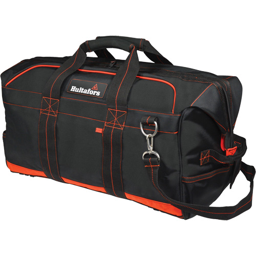 24" Pro Contractor's Gear Bag, Ballistic Polyester, Black/Red Equipment World