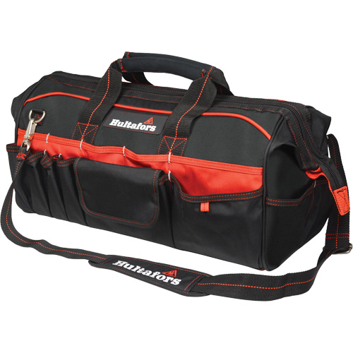 20" Tradesman's Tool Bag, Ballistic Polyester, Black/Red Equipment World