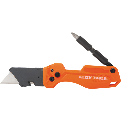 Folding Utility Knife With Driver, 1" Blade, Steel Blade, Plastic Handle Equipment World