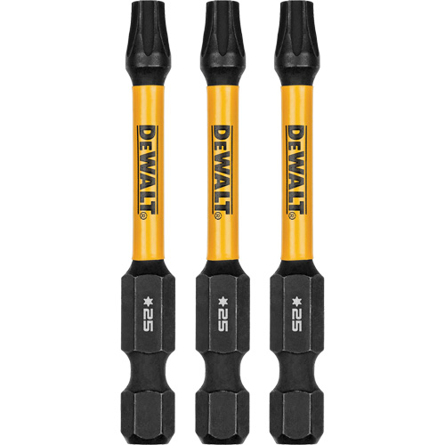3-Piece FLEXTORQ&reg; Impact Screwdriving Bits, Torx, T-25, 1/4" Drive Equipment World