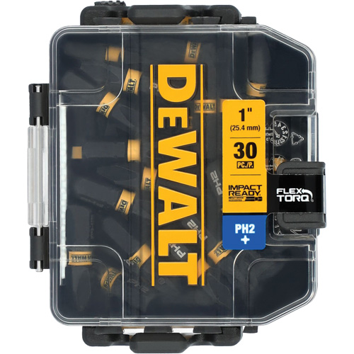 30-Piece FLEXTORQ&reg; Impact Driver Bit Set, Phillips, #2, 1/4" Drive Equipment World