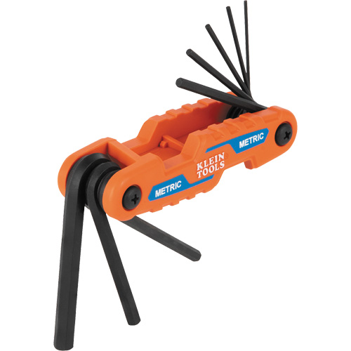 Compact Folding Hex Key Set, 8 Pcs., Metric Equipment World