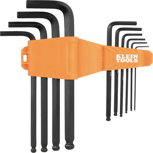 L-Style Long Ball-End Hex Key Set, 10 Pcs., Metric Equipment World