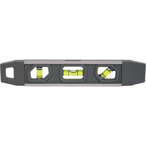 Torpedo Level, 9" L, Aluminum, 3 Vials, Magnetic Equipment World