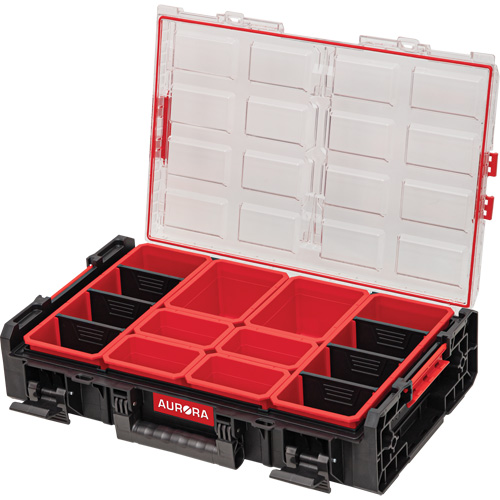 Arx&reg; 2X-Large Organizer with Bins, 23" x 15-1/5" x 6-4/5", Black Equipment World