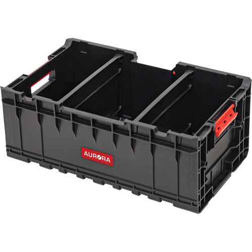 Arx Tool Crate with Dividers, 22-7/10" x 14-1/10" x 9-3/10", Black Equipment World