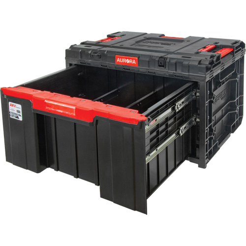 Arx&reg; Single Drawer Toolbox, 11-1/5" W x 18-3/10" D x 9-1/10" H, Black/Red Equipment World
